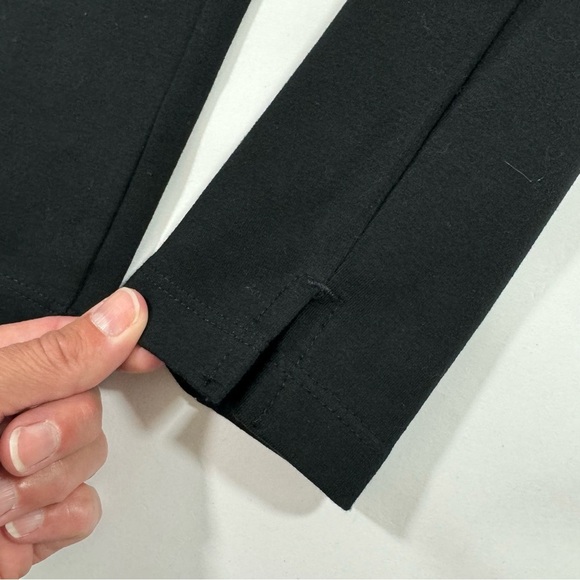 Lysse Cotton Blend Stretch Leggings Black Size Medium Crop - Picture 5 of 8